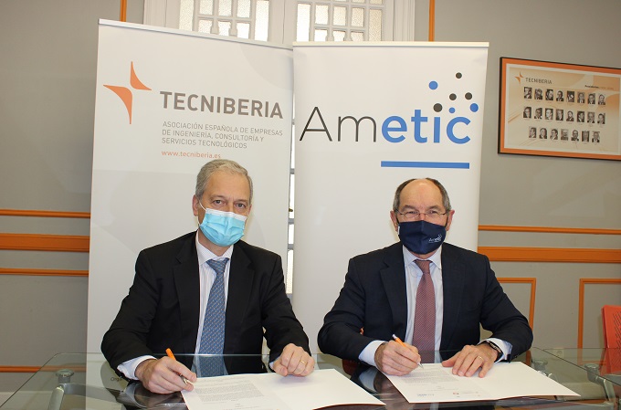 Pablo Bueno, presidente de TECNIBERIA y Pedro Mier, presidente de AMETIC.