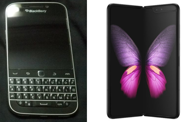 Un Blackberry y un Samsung Fold. 