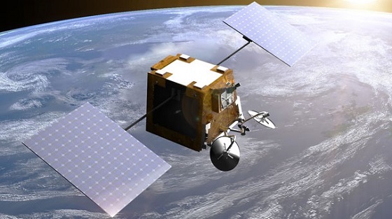 Imagen de un satélite LEO orbitando sobre la Tierra.