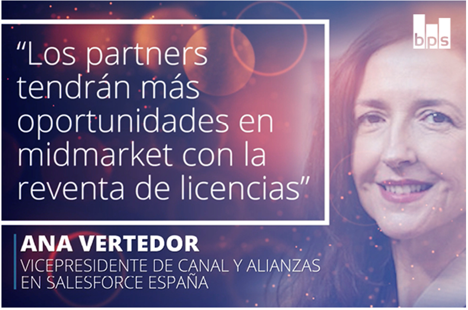Ana Vertedor, vicepresidente de canal y alianzas en Salesforce España Ana Vertedor, vicepresidente de canal y alianzas en Salesforce España