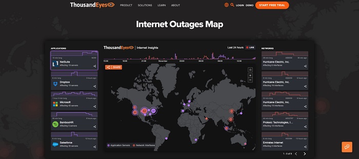 Internet Outages Map: 