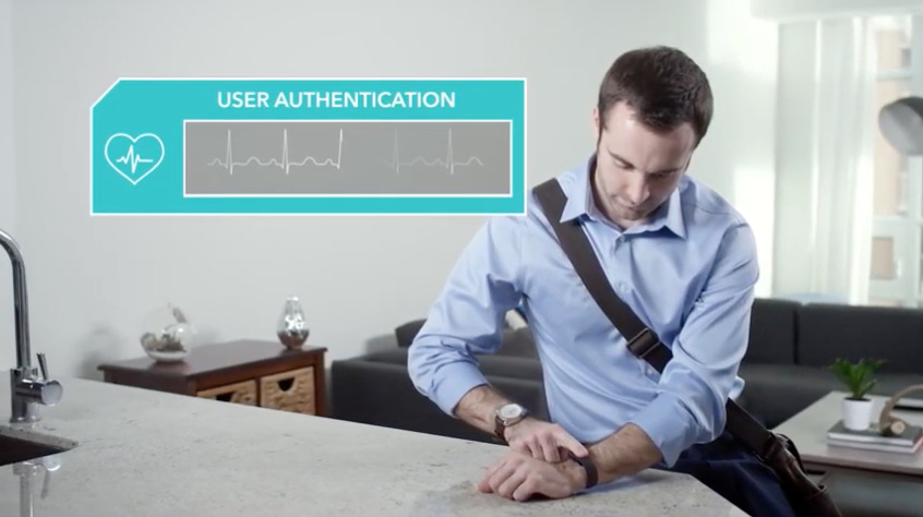Sistema de autenticación para acceso en forma de pulsera desarrollado por G+D y Nymi.