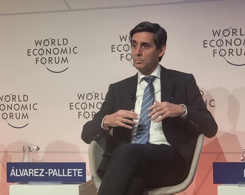 Álvarez-Pallete en Davos 2022. Álvarez-Pallete en Davos 2022.