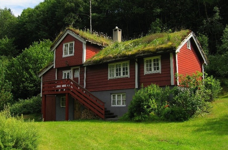 Típica casa noruega.