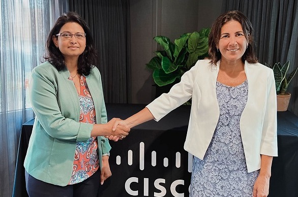 Shailaja Shankar, de Cisco Security Business Group, y María Jesús Almazor, de Telefónica Tech.