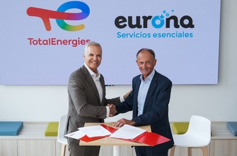 Firma del acuerdo entre Eurona y TotalEnergies.