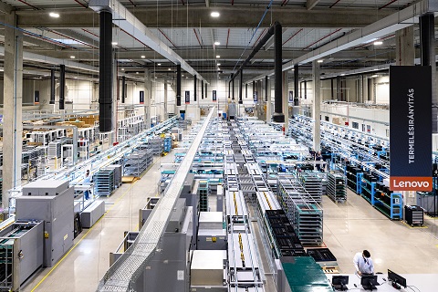 Detalle de las nuevas instalaciones de Lenovo ubicadas en Hungría