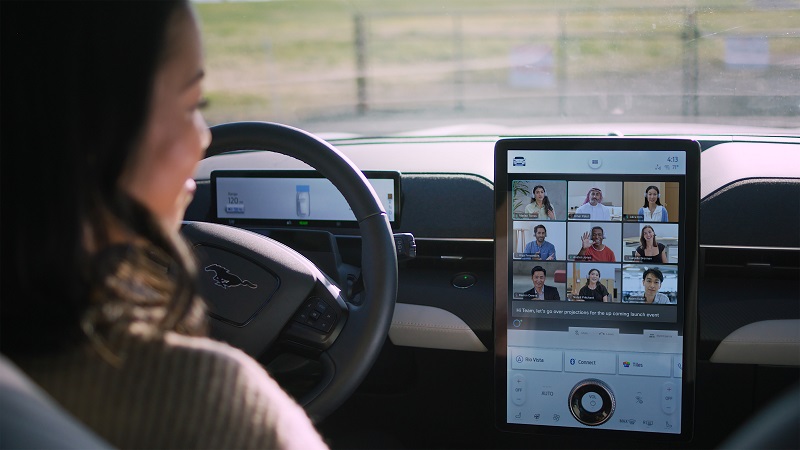 Webex se integrará con el sistema de entretenimiento de los nuevos vehículos eléctricos de Ford. 