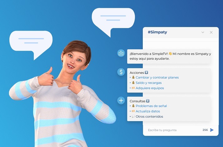 Simpaty, el chatbot con tecnología de Inbenta de SimpleTV.