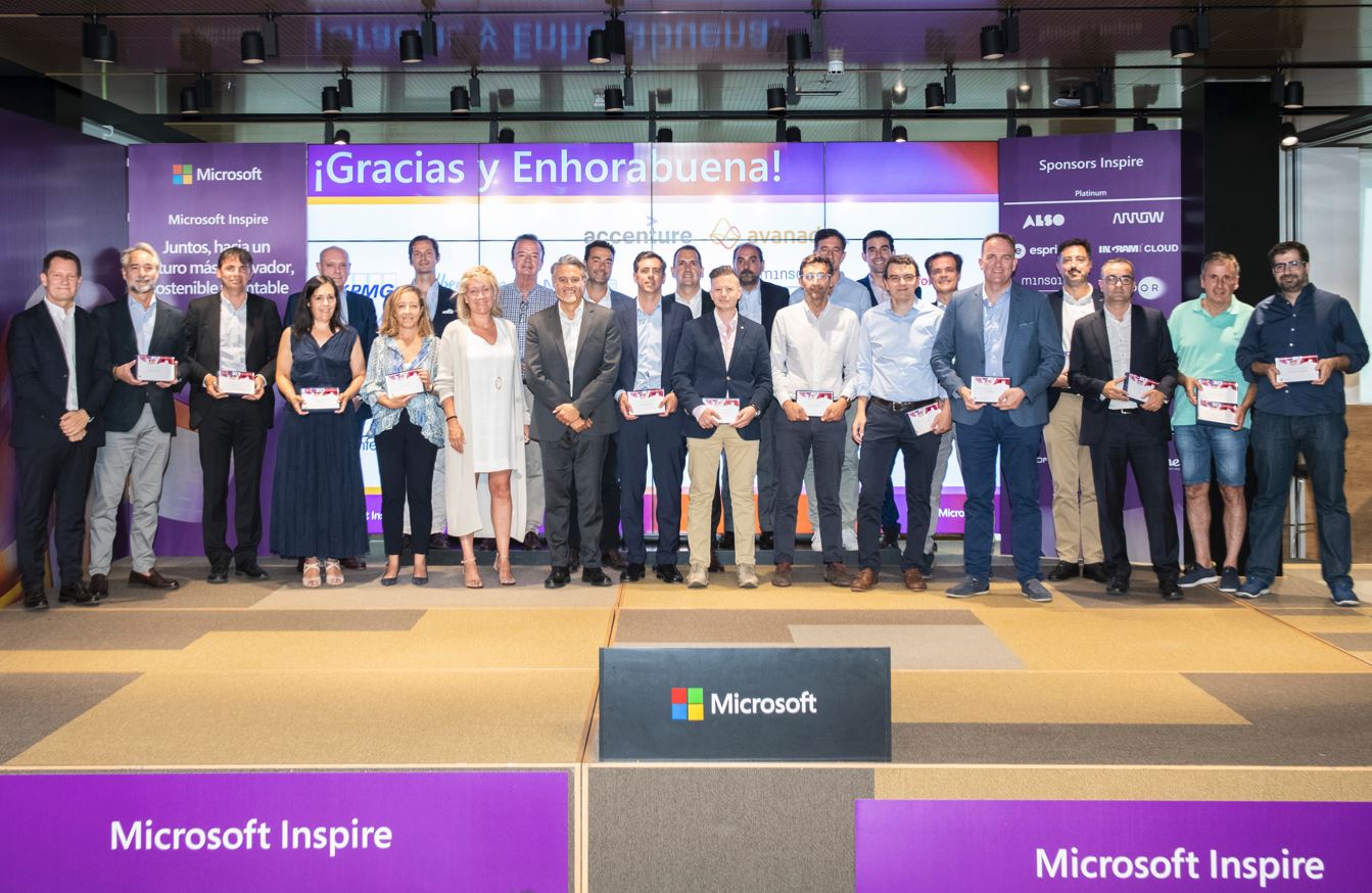 Partners premiados en el Microsoft Inspire 2022.