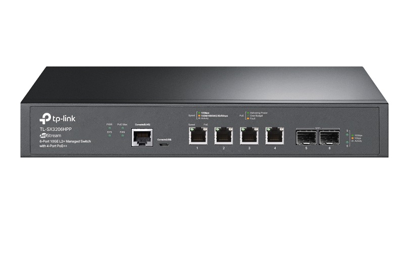 Switch TP-Link TL-SX3206HPP(UN)1.0 para conexiones de hasta 10G.