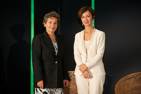 Christiana Figueres (izquierda) y Mariangela Marseglia (derecha) Christiana Figueres (izquierda) y Mariangela Marseglia (derecha)