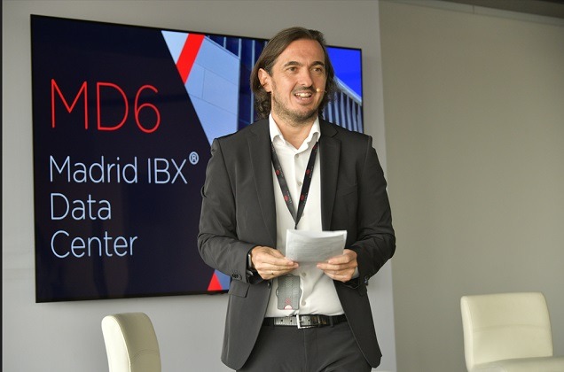 Ignacio Velilla, Managing Director de Equinix en España, durante la inauguración del MD6.