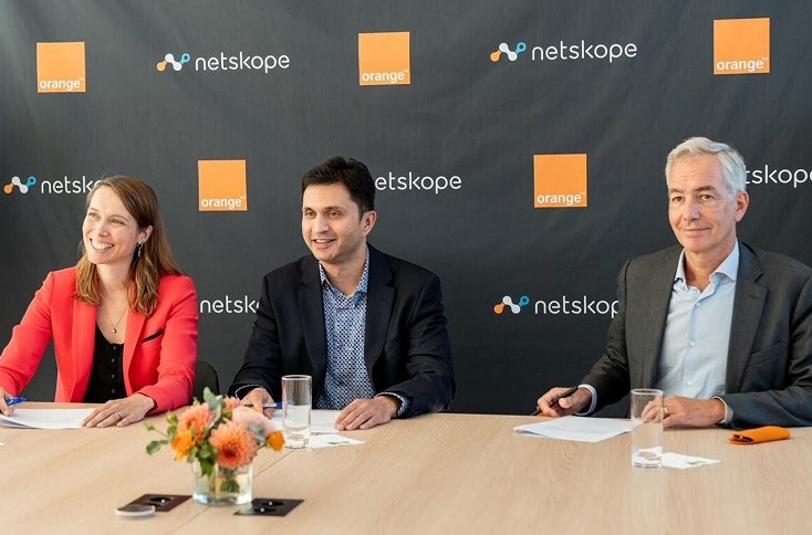 Firma del acuerdo entre Orange y Netskope.