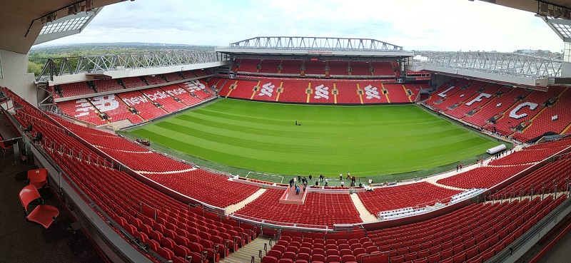 Anfield Stadium, estadio del Liverpool FC. 