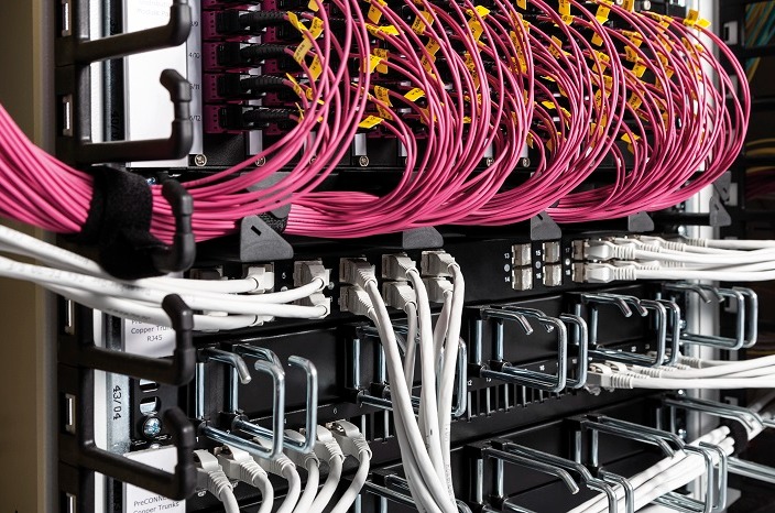 Foto de cableado estructurado LAN Cabling de Rosenberger. 