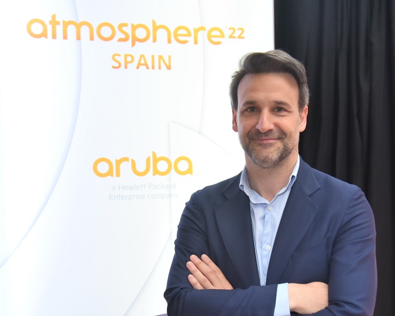 Iker del Fresno, country manager de HPE Aruba en España, durante Atmosphere 2022.