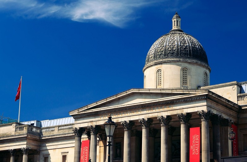 Exterior de la National Gallery (Londres).