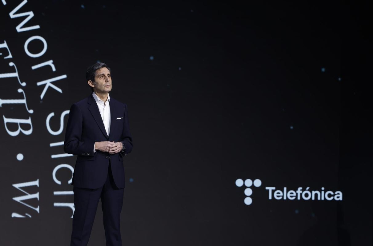 José María Álvarez-Pallete, presidente de Telefónica, en el MWC 2023.