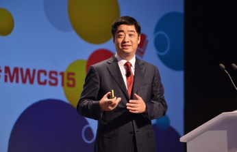 Ken Hu, CEO de Huawei en su intervención en el MWCS 2015. Ken Hu, CEO de Huawei en su intervención en el MWCS 2015.