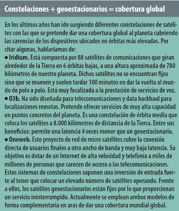 Constelaciones+geoestacionarios=cobertura global Constelaciones+geoestacionarios=cobertura global