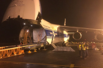 El satélite Hispasat 36W-1 aterriza en la base de lanzamiento de Kourou El satélite Hispasat 36W-1 aterriza en la base de lanzamiento de Kourou