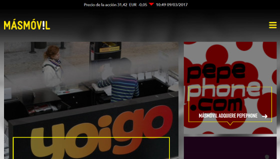 Nueva web de MásMóvil Nueva web de MásMóvil