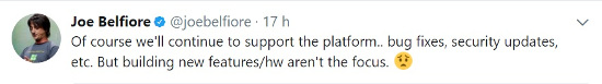Twitter de Belfiore hablando de Windows Phone. Twitter de Belfiore hablando de Windows Phone.
