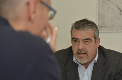 Pedro Quiroga, CEO de MCR, durante un momento de la entrevista. Pedro Quiroga, CEO de MCR, durante un momento de la entrevista.