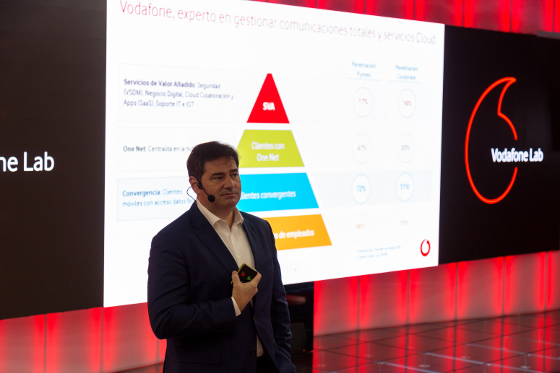 Andrés Vicente durante la presentación de la oferta cloud de Vodafone y su nuevo CPD. Andrés Vicente durante la presentación de la oferta cloud de Vodafone y su nuevo CPD.
