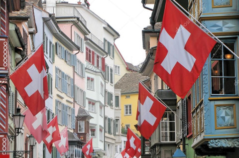Calle del casco viejo de Zurich. Calle del casco viejo de Zurich.