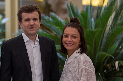 Frédéric Durand, CEO de Diabolocom, y Leïla Bouguetaia, directora comercial de Diabolocom en España