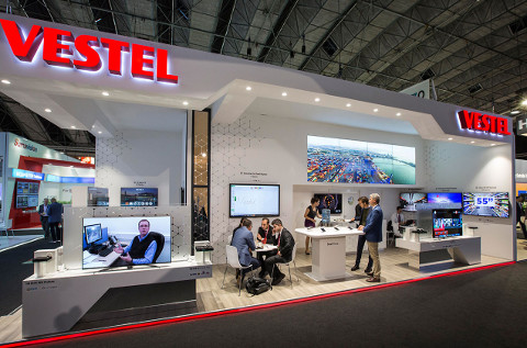 Stand de Vestel en una feria. Stand de Vestel en una feria.