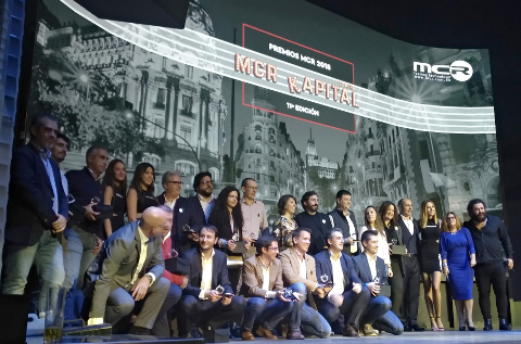 Foto de familia de los premiados por MCR en 2018. Foto de familia de los premiados por MCR en 2018.