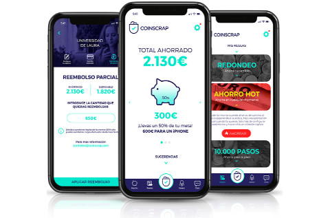 Aplicación Coinscrap de ahorro por móvil. Aplicación Coinscrap de ahorro por móvil.