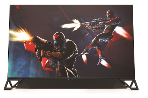 Monitor Omen para gaming con barra de sonido incorporada. Monitor Omen para gaming con barra de sonido incorporada.