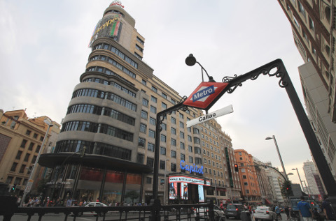Plaza de Callao, en el centro de Madrid. Plaza de Callao, en el centro de Madrid.