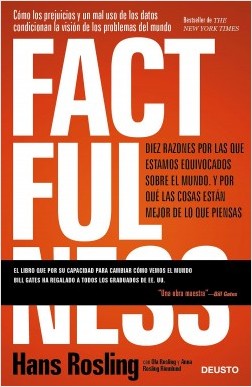 Portada del libro Factfulness. Portada del libro Factfulness.