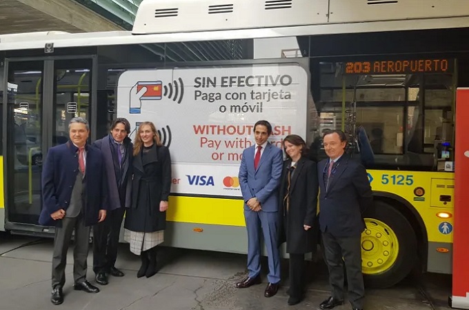 El pago con Visa llega a los autobuses públicos de Madrid El pago con Visa llega a los autobuses públicos de Madrid