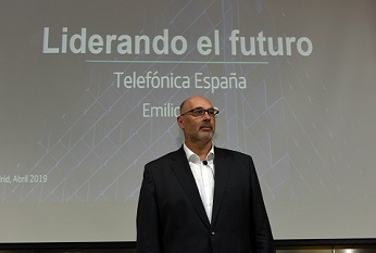 Emilio Gayo, presidente de Telefónica España, durante la presentación de la nueva estrategia. Emilio Gayo, presidente de Telefónica España, durante la presentación de la nueva estrategia.