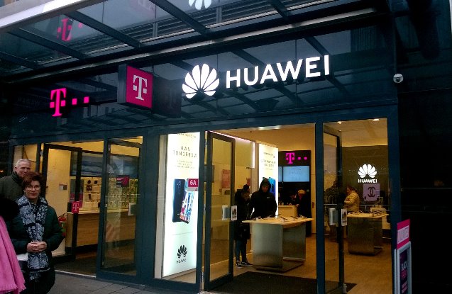 Tienda holandesa que vende móviles de Huawei. 