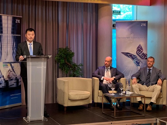 Xincun Liu, CEO ZTE Managed Services Southern Europe, en la presentación en Gijón. Xincun Liu, CEO ZTE Managed Services Southern Europe, en la presentación en Gijón.