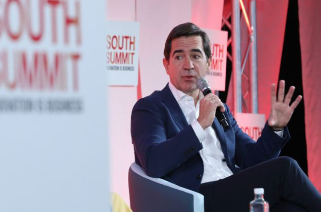 Carlos Torres Vila, presidente de BBVA, durante su intervención en South Summit. 