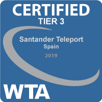Santander Teleport obtiene la certificación Tier 3 del WTA. Santander Teleport obtiene la certificación Tier 3 del WTA.