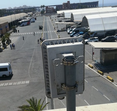 Detalle de la Estación Marítima de Almería, provista de Wi-Fi. 