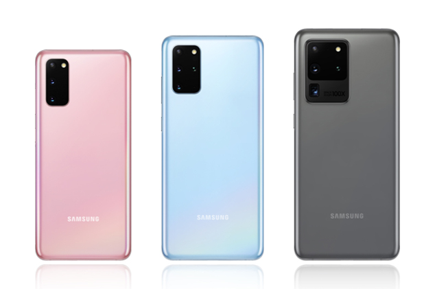 Smartphones de Samsung. 