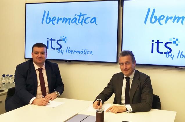 Los directivos de ITS e Ibermática sellan el acuerdo de adquisición. Los directivos de ITS e Ibermática sellan el acuerdo de adquisición.