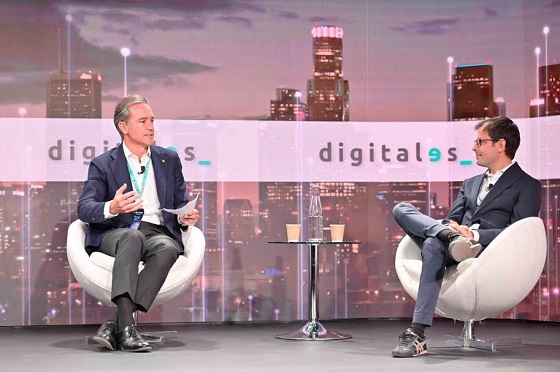 Ignacio de Orúe, de Orange y Javier Roglá, del Banco Santander. Digitales Summit 2020.