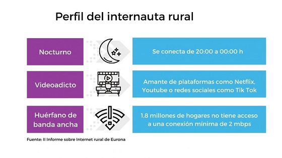 Nocturno, adicto a las plataformas de vídeo y huérfano de banda ancha fija. Perfil internauta rural. Nocturno, adicto a las plataformas de vídeo y huérfano de banda ancha fija. Perfil internauta rural.