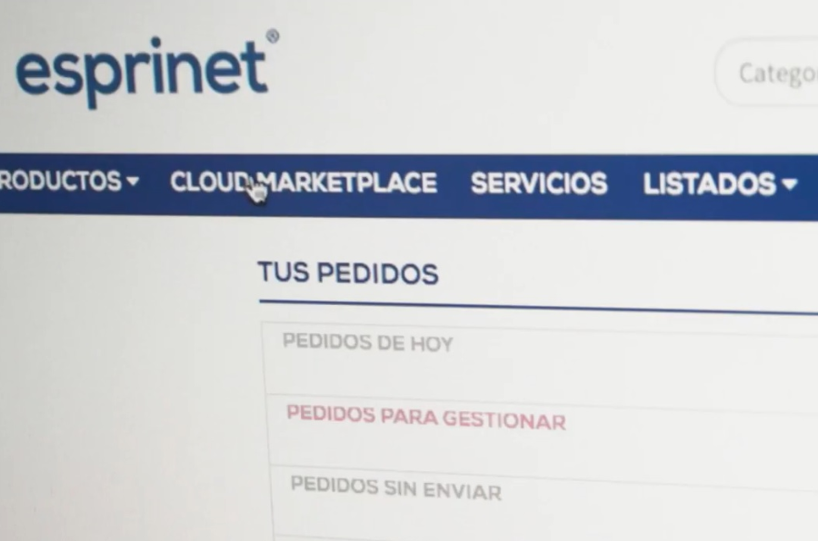 Captura del marketplace cloud de Esprinet. Captura del marketplace cloud de Esprinet.
